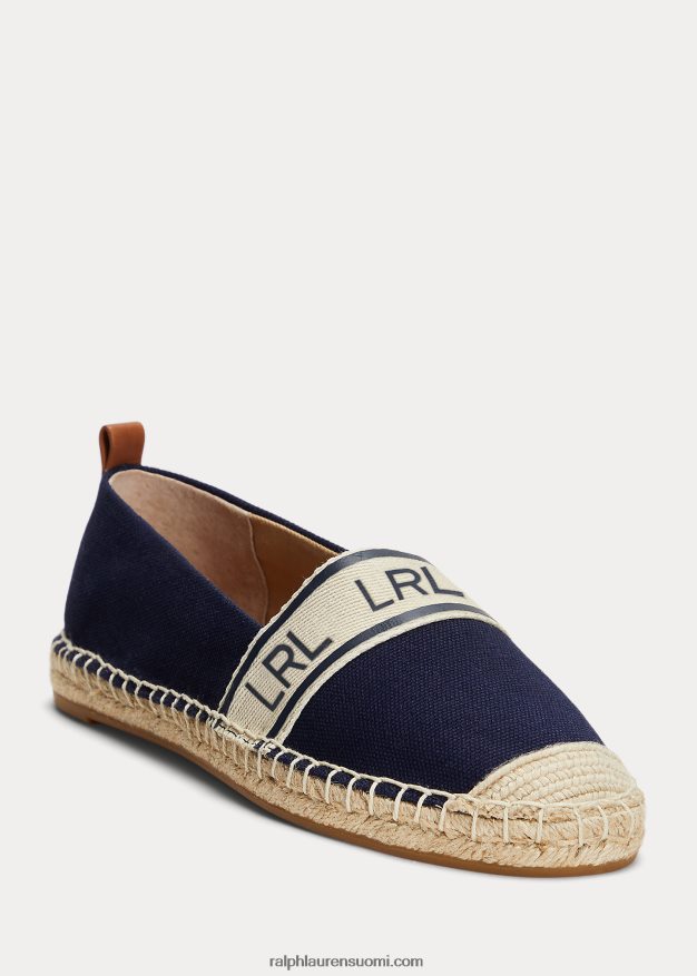 Ralph Lauren naiset caylee iii canvas espadrille 0Z24ZR5062 hienostunut laivasto/ecru