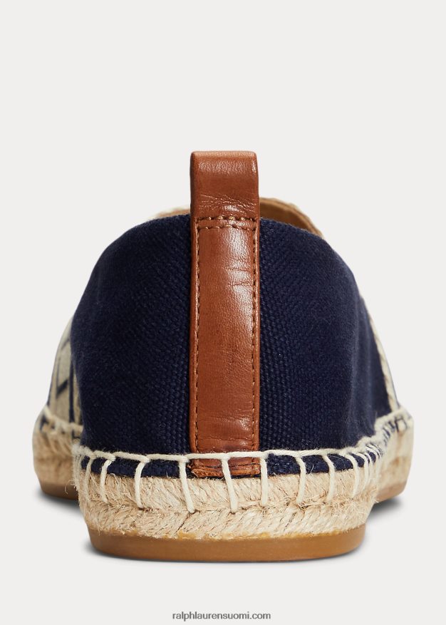 Ralph Lauren naiset caylee iii canvas espadrille 0Z24ZR5062 hienostunut laivasto/ecru
