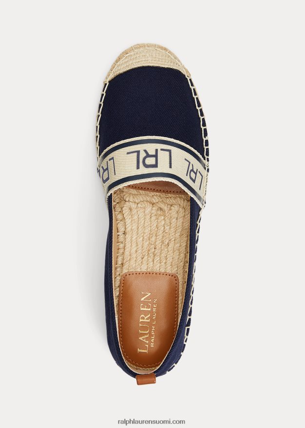Ralph Lauren naiset caylee iii canvas espadrille 0Z24ZR5062 hienostunut laivasto/ecru