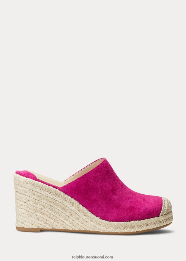Ralph Lauren naiset pennie mokkanahka espadrille 0Z24ZR5047 fuschia marja
