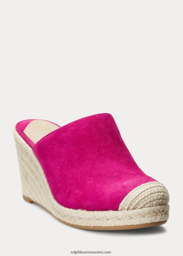 Ralph Lauren naiset pennie mokkanahka espadrille 0Z24ZR5047 fuschia marja