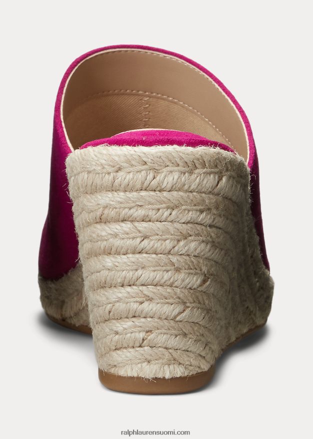 Ralph Lauren naiset pennie mokkanahka espadrille 0Z24ZR5047 fuschia marja