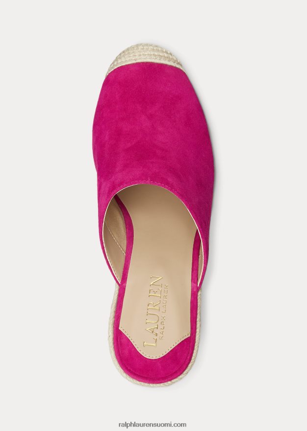 Ralph Lauren naiset pennie mokkanahka espadrille 0Z24ZR5047 fuschia marja