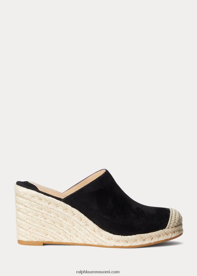Ralph Lauren naiset pennie mokkanahka espadrille 0Z24ZR5048 musta