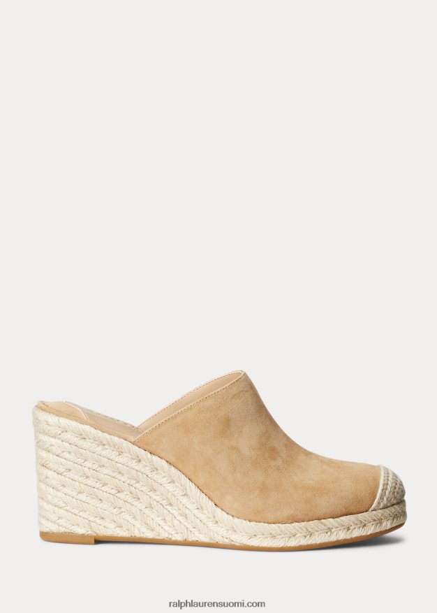 Ralph Lauren naiset pennie mokkanahka espadrille 0Z24ZR5049 kameli