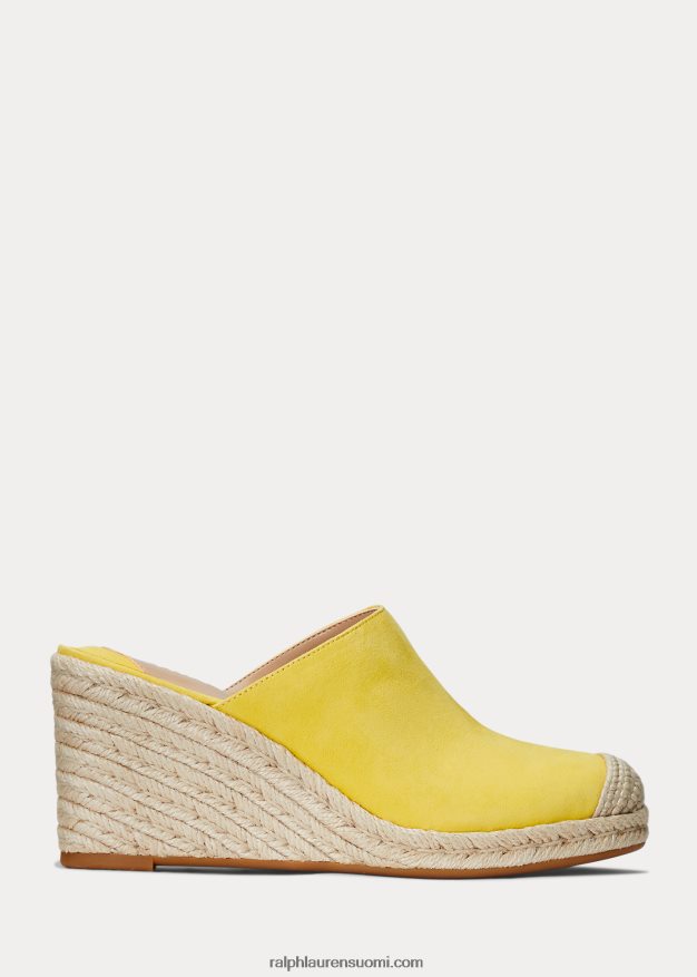 Ralph Lauren naiset pennie mokkanahka espadrille 0Z24ZR5050 aurinkokalan keltainen