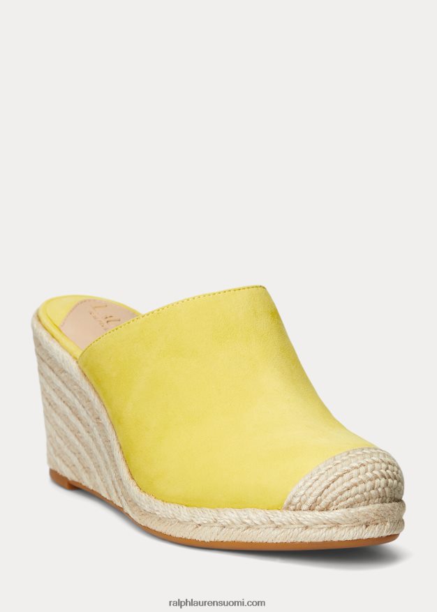Ralph Lauren naiset pennie mokkanahka espadrille 0Z24ZR5050 aurinkokalan keltainen