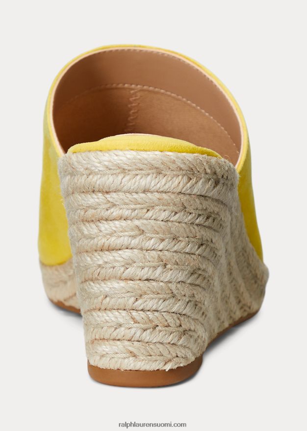 Ralph Lauren naiset pennie mokkanahka espadrille 0Z24ZR5050 aurinkokalan keltainen