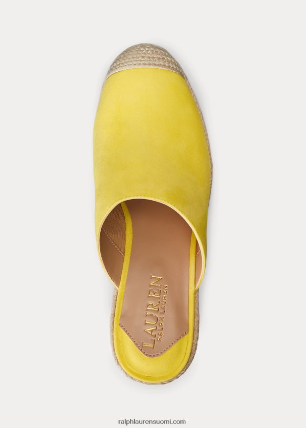 Ralph Lauren naiset pennie mokkanahka espadrille 0Z24ZR5050 aurinkokalan keltainen