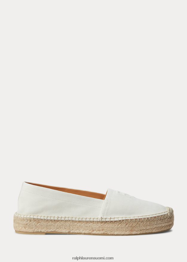 Ralph Lauren naiset saunders vuohen-mokkanahka espadrille 0Z24ZR9674 lux kerma