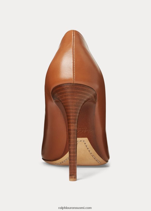Ralph Lauren naiset Celia vasikkanahkapumppu 0Z24ZR9700 rl kultaa