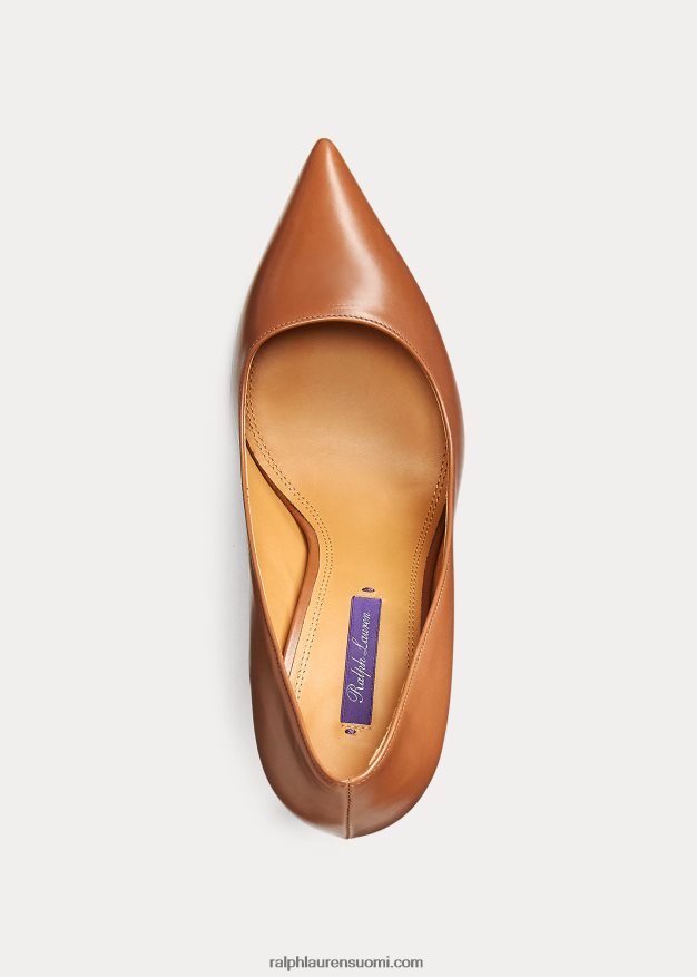 Ralph Lauren naiset Celia vasikkanahkapumppu 0Z24ZR9700 rl kultaa