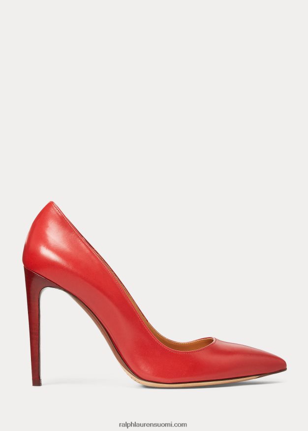 Ralph Lauren naiset Celia vasikkanahkapumppu 0Z24ZR9701 syvä punainen
