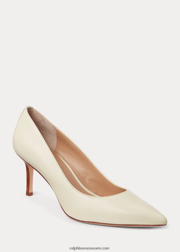 Ralph Lauren naiset Lanette nappan nahkainen pumppu 0Z24ZR5103 vanilja