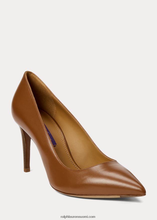 Ralph Lauren naiset armissa vasikkanahka pumppu 0Z24ZR9697 rl kultaa
