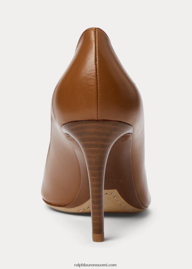 Ralph Lauren naiset armissa vasikkanahka pumppu 0Z24ZR9697 rl kultaa