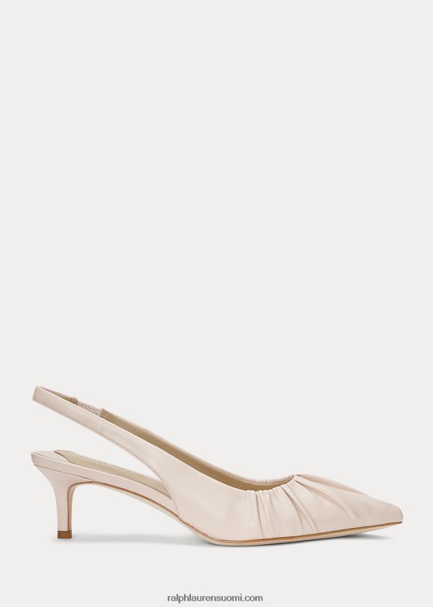 Ralph Lauren naiset lolah nappan nahkainen slingback pumppu 0Z24ZR5033 vaalea pinkki