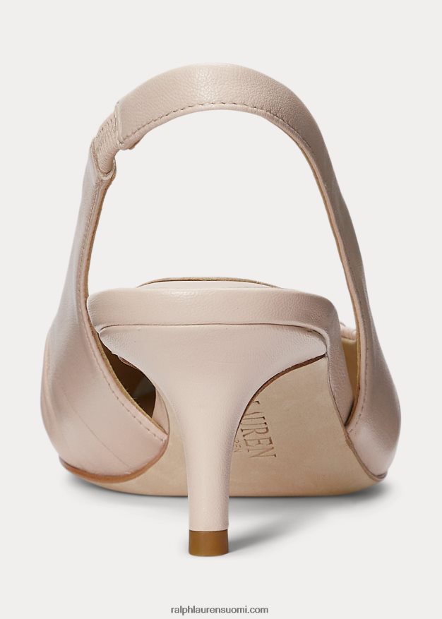 Ralph Lauren naiset lolah nappan nahkainen slingback pumppu 0Z24ZR5033 vaalea pinkki