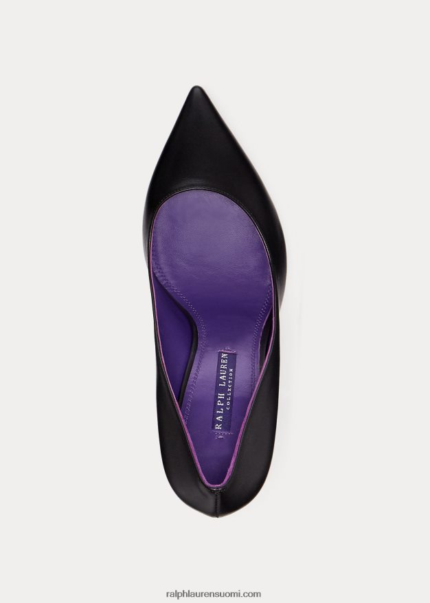 Ralph Lauren naiset vasikkanahkainen armissa pumppu 0Z24ZR9702 musta
