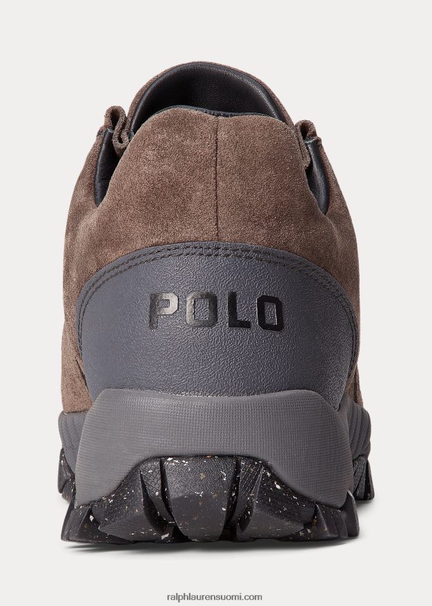 Ralph Lauren naiset grayson calf-mohka vetoketjulliset tennarit 0Z24ZR5109 tummanharmaa