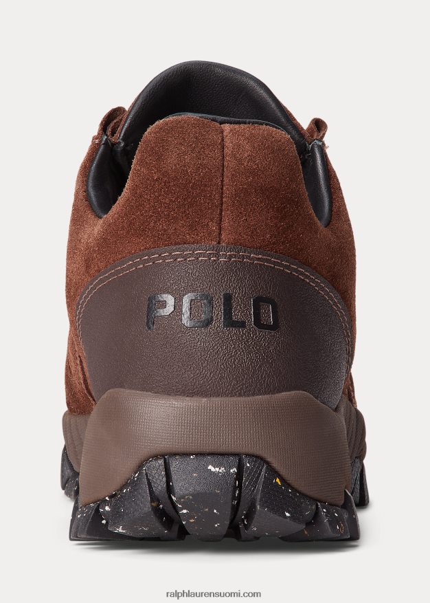 Ralph Lauren naiset grayson calf-mohka vetoketjulliset tennarit 0Z24ZR5110 piiri ruskea