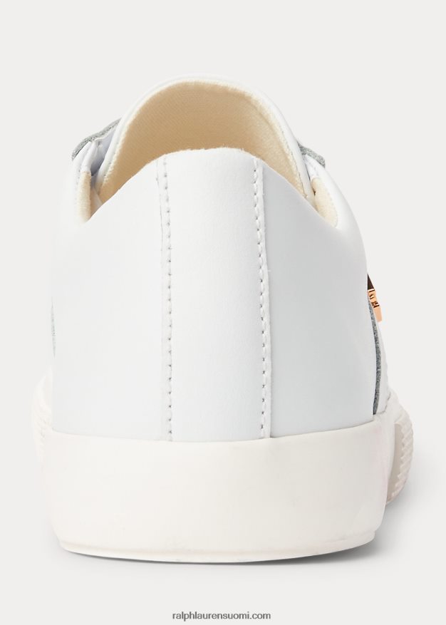 Ralph Lauren naiset janson ii action nahkalenkkarit 0Z24ZR5092 rl valkoinen