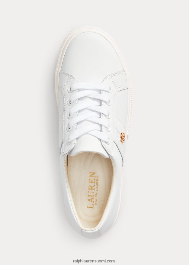 Ralph Lauren naiset janson ii action nahkalenkkarit 0Z24ZR5092 rl valkoinen