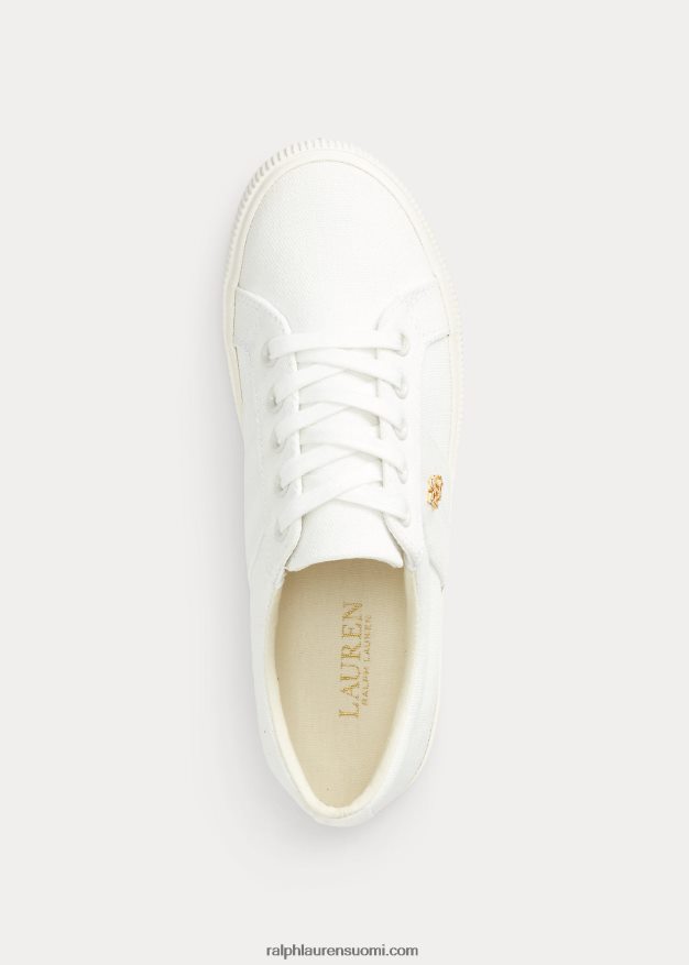 Ralph Lauren naiset janson ii canvas tennarit 0Z24ZR5085 valkoinen
