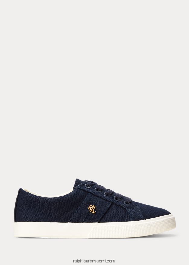 Ralph Lauren naiset janson ii canvas tennarit 0Z24ZR5093 laivasto