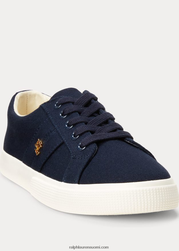 Ralph Lauren naiset janson ii canvas tennarit 0Z24ZR5093 laivasto