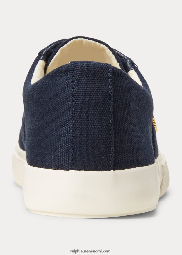 Ralph Lauren naiset janson ii canvas tennarit 0Z24ZR5093 laivasto
