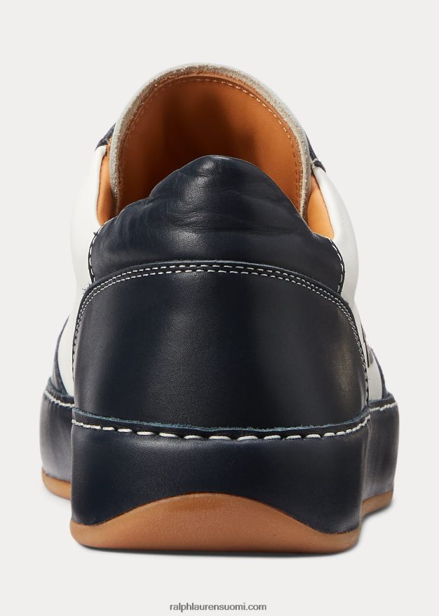 Ralph Lauren naiset jinett-väriset matalavarttaiset tennarit 0Z24ZR9690 luonnonvalkoinen/meren laivasto