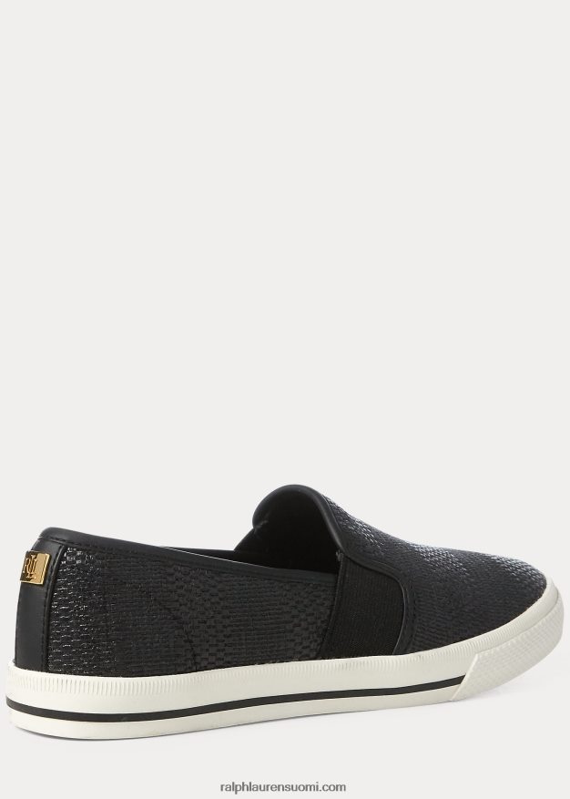 Ralph Lauren naiset jinny-kudotut slip-on-lenkkarit 0Z24ZR5082 musta