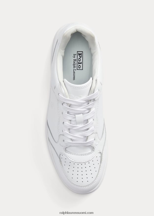 Ralph Lauren naiset kenttänahkainen lenkkari 0Z24ZR9618 valkoinen