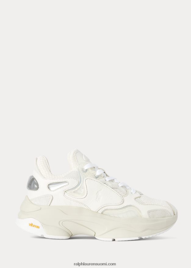 Ralph Lauren naiset logotekniset lenkkarit 0Z24ZR9624 valkoinen/stukko/hopea