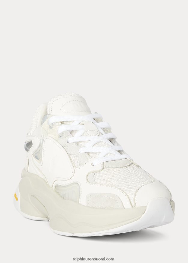 Ralph Lauren naiset logotekniset lenkkarit 0Z24ZR9624 valkoinen/stukko/hopea