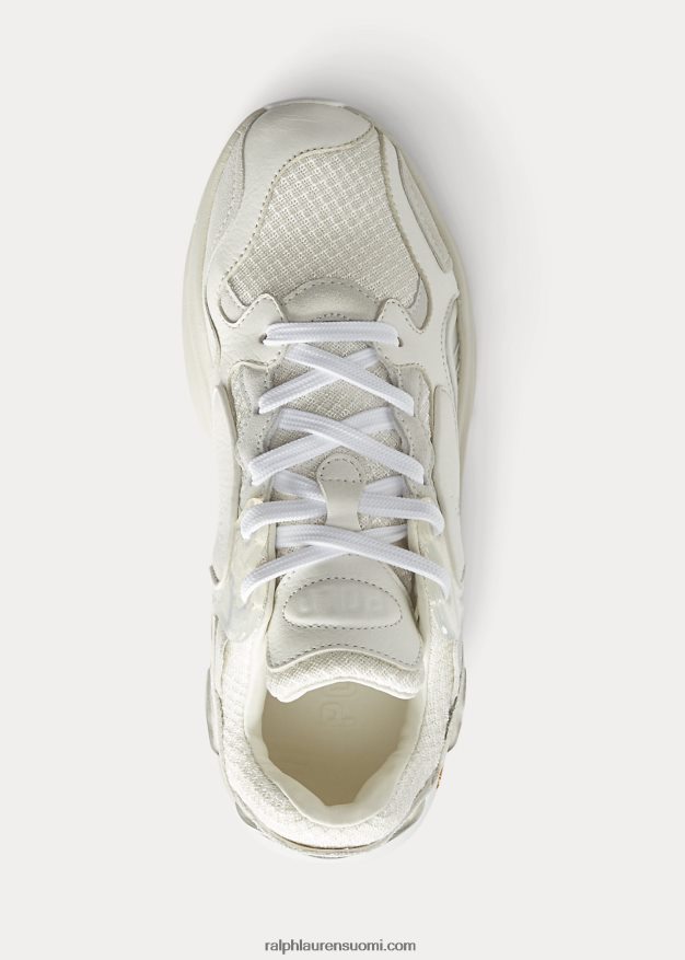 Ralph Lauren naiset logotekniset lenkkarit 0Z24ZR9624 valkoinen/stukko/hopea