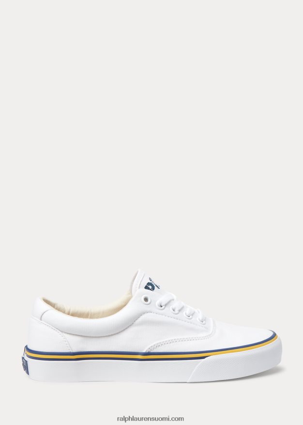 Ralph Lauren naiset logovillakankainen lenkkari 0Z24ZR9621 valkoinen