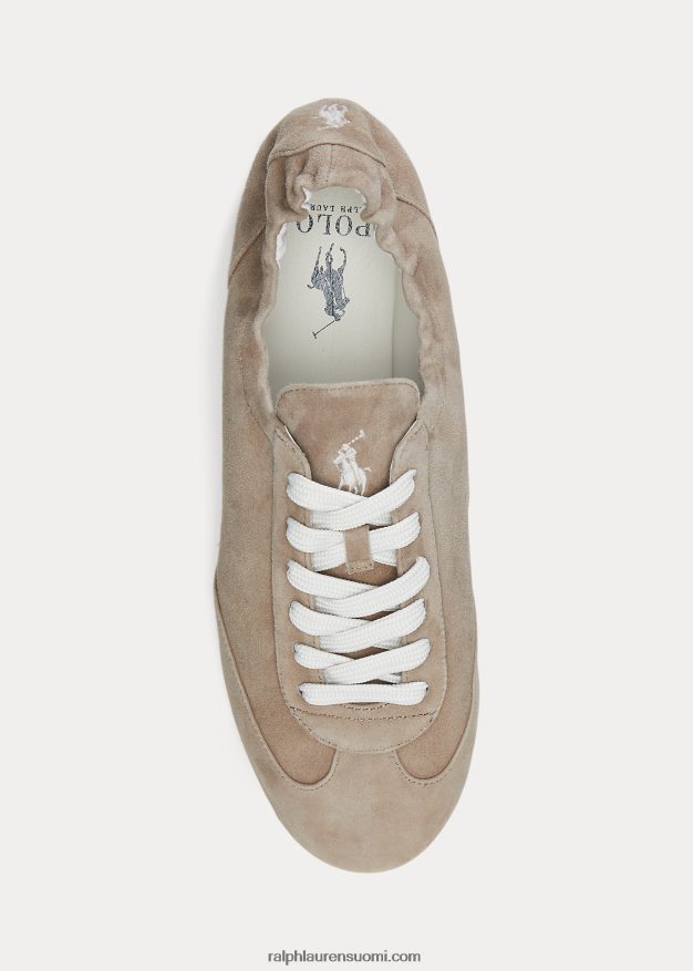 Ralph Lauren naiset mokkanahka poni ballerina lenkkari 0Z24ZR9620 kivi