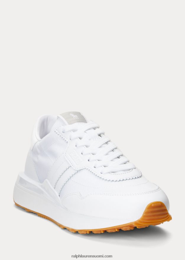 Ralph Lauren naiset train 89 nahkainen & oxford lenkkari 0Z24ZR9617 valkoinen