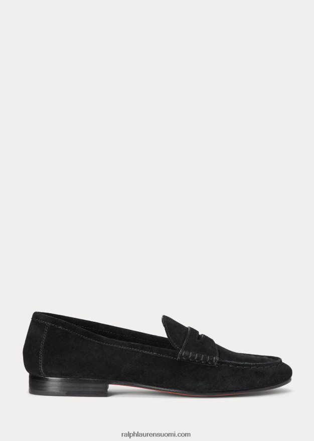 Ralph Lauren naiset ashtyn mokkanahka penny loafer 0Z24ZR9612 musta