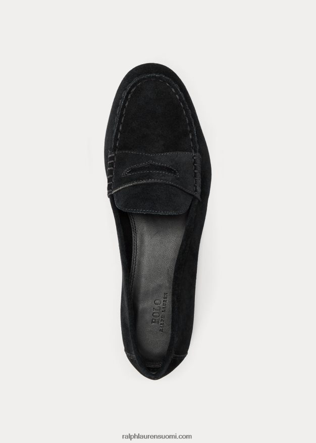 Ralph Lauren naiset ashtyn mokkanahka penny loafer 0Z24ZR9612 musta
