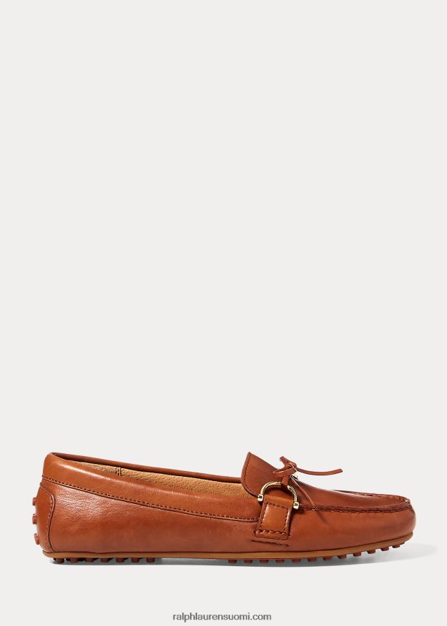 Ralph Lauren naiset briley nahkainen loafer 0Z24ZR5079 syvä satularusketus