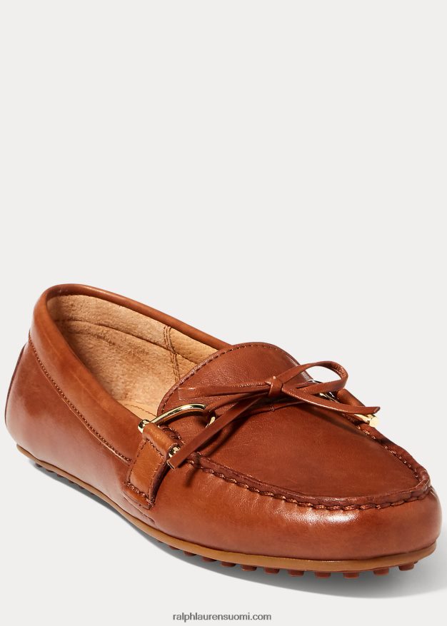 Ralph Lauren naiset briley nahkainen loafer 0Z24ZR5079 syvä satularusketus