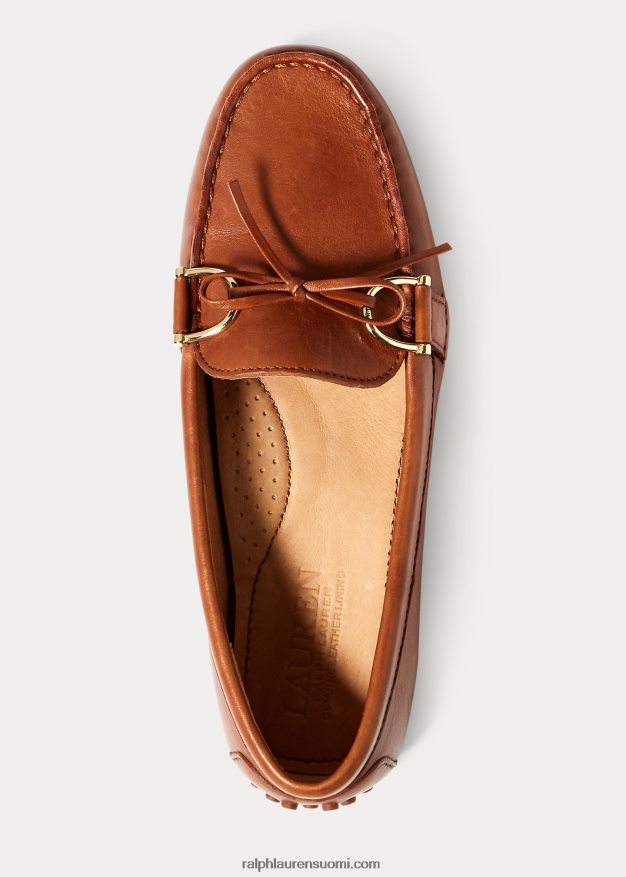 Ralph Lauren naiset briley nahkainen loafer 0Z24ZR5079 syvä satularusketus