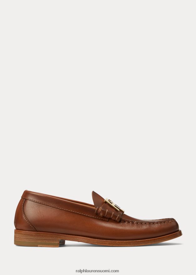 Ralph Lauren naiset harlan kiillotettu vasikkanahkainen loafer 0Z24ZR9681 rl kultaa