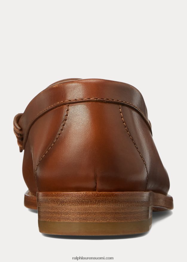 Ralph Lauren naiset harlan kiillotettu vasikkanahkainen loafer 0Z24ZR9681 rl kultaa