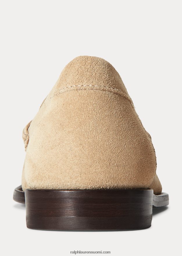 Ralph Lauren naiset mokkainen vasikkanahkainen penniäinen loafer 0Z24ZR9608 dyynirusketus