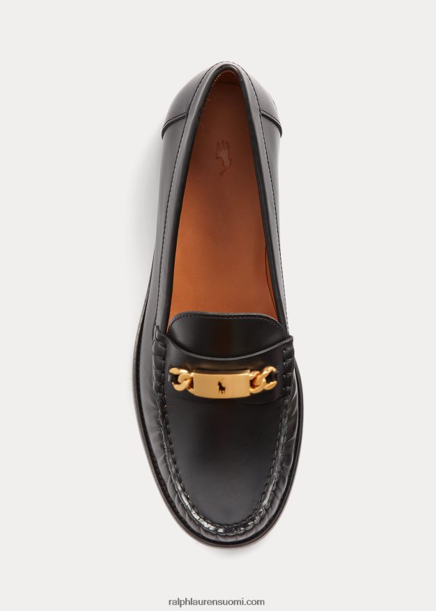Ralph Lauren naiset polo id vasikanahkainen loafer 0Z24ZR9610 musta