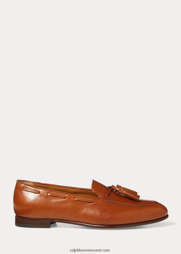 Ralph Lauren naiset quillis vasikanahkainen tupsuinen loafer 0Z24ZR9687 rusketus
